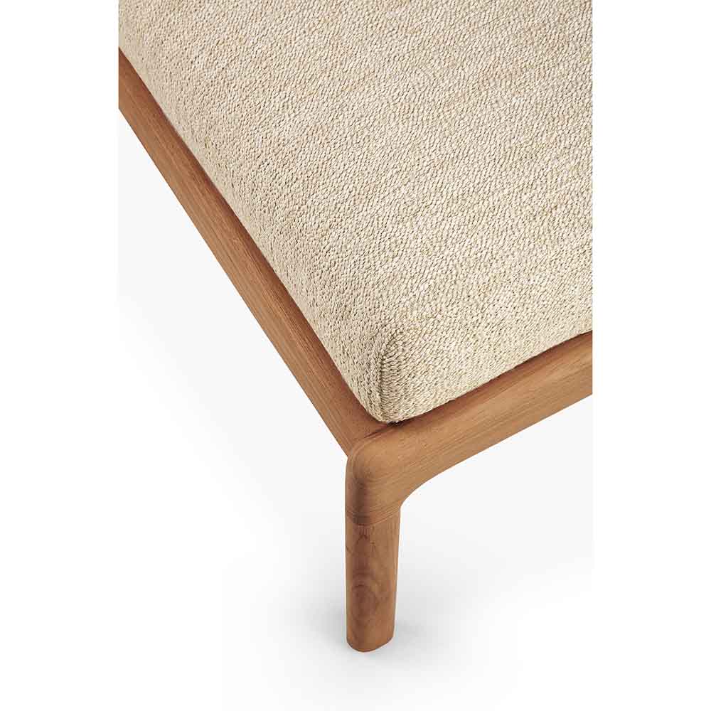Jack Outdoor Footstool - Teak, Natural - Image 3