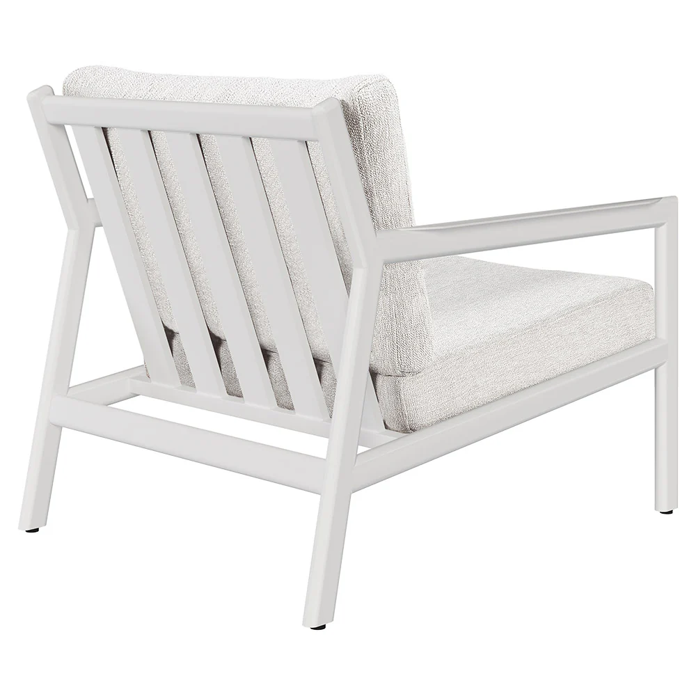 Jack Outdoor Lounge Chair - Aluminum, Off White - Image 3
