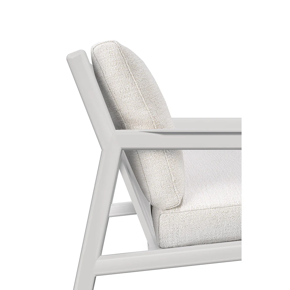 Jack Outdoor Lounge Chair - Aluminum, Off White - Image 4