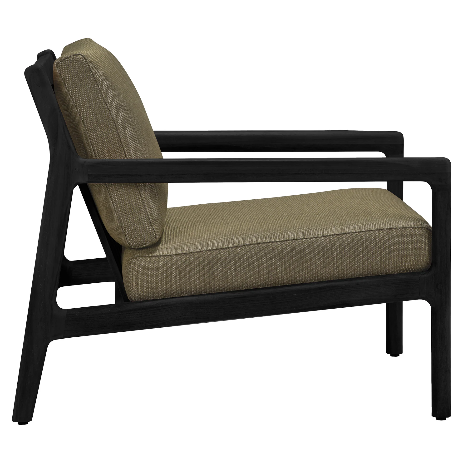 Jack Outdoor Lounge Chair - Black Teak, Green - Image 3