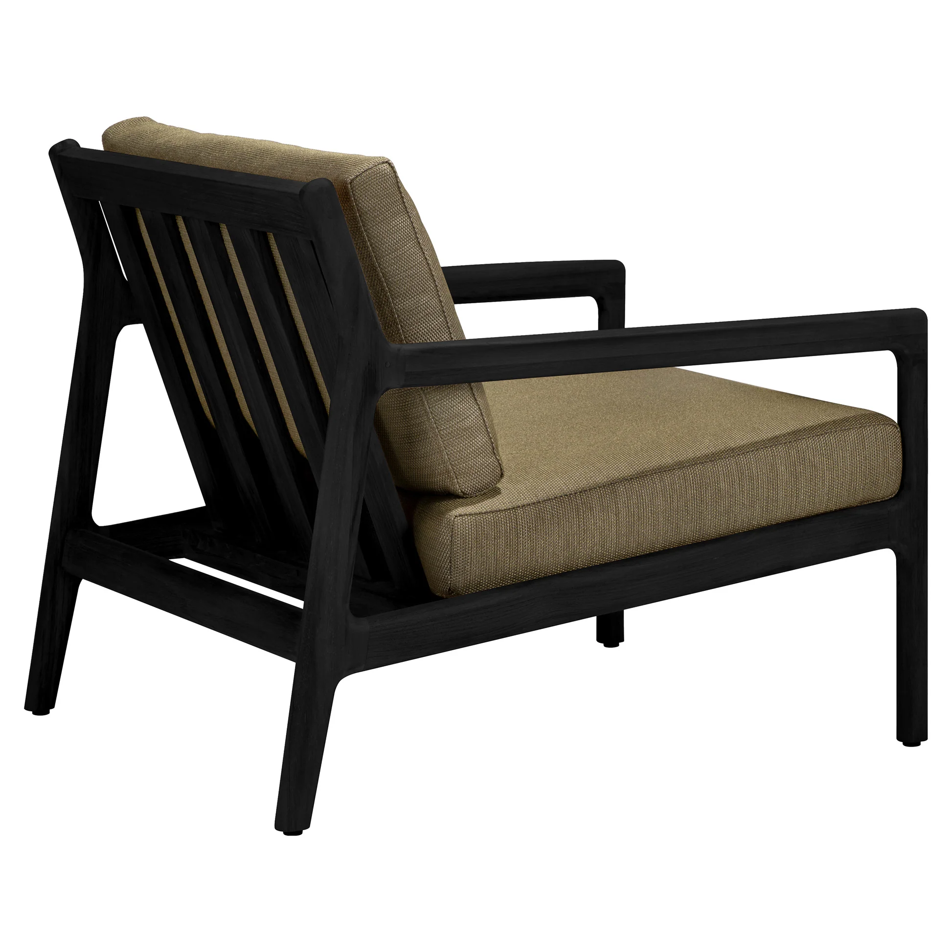 Jack Outdoor Lounge Chair - Black Teak, Green - Image 4