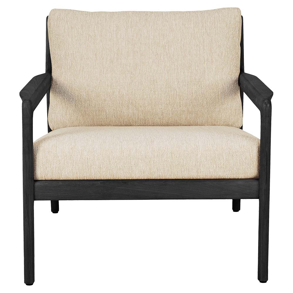 Jack Outdoor Lounge Chair - Black Teak, Natural - Image 2