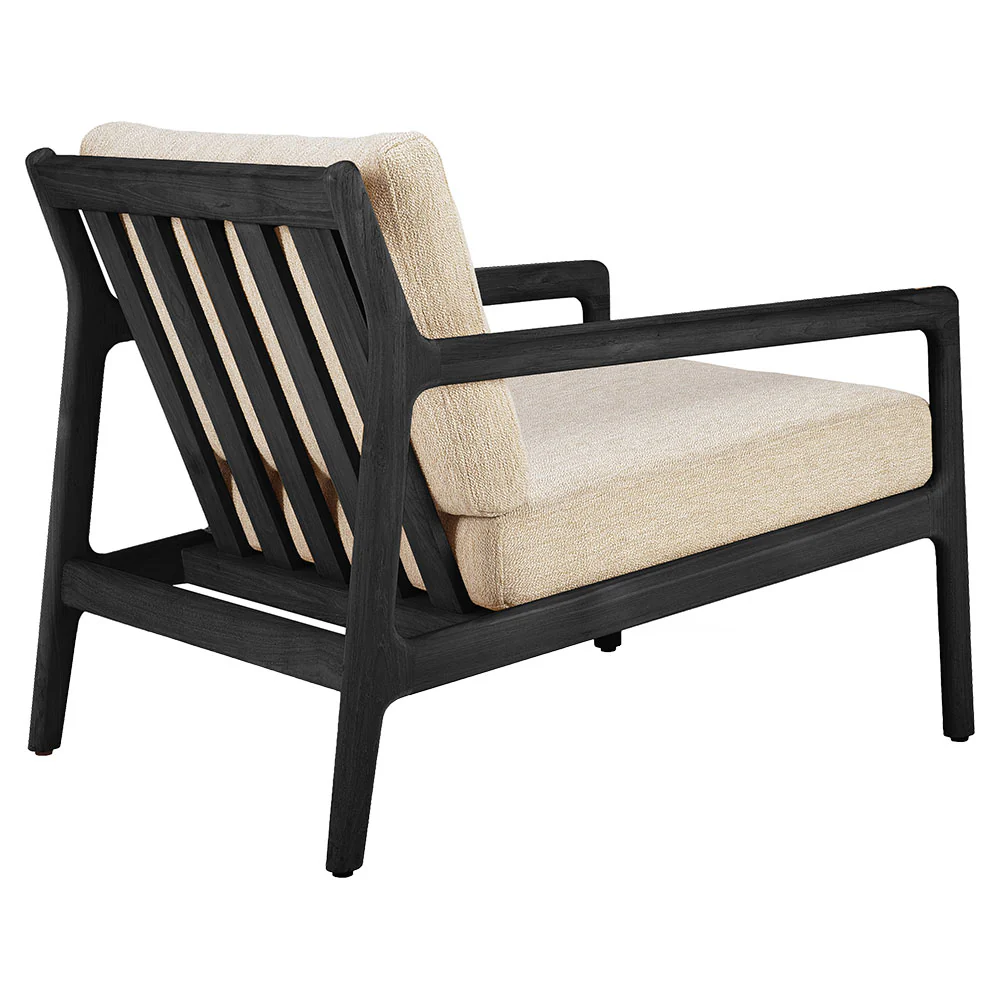 Jack Outdoor Lounge Chair - Black Teak, Natural - Image 3