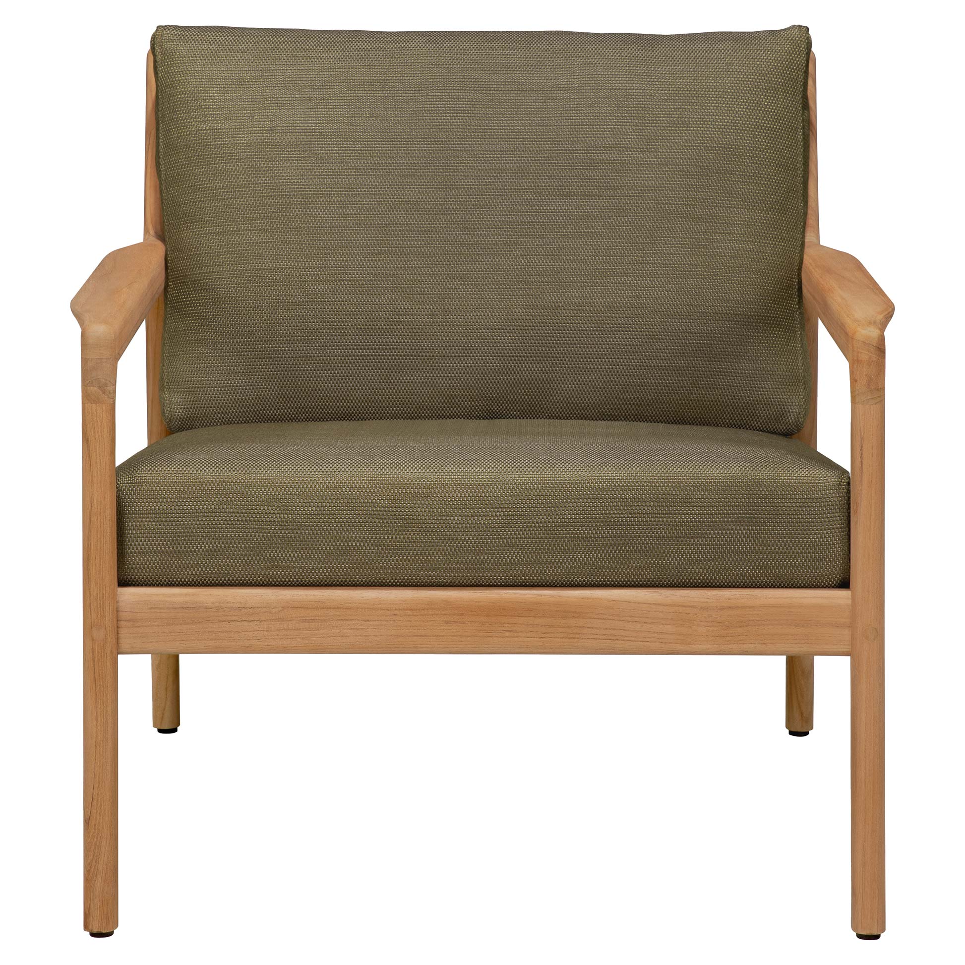 Jack Outdoor Lounge Chair - Teak, Green - Image 2