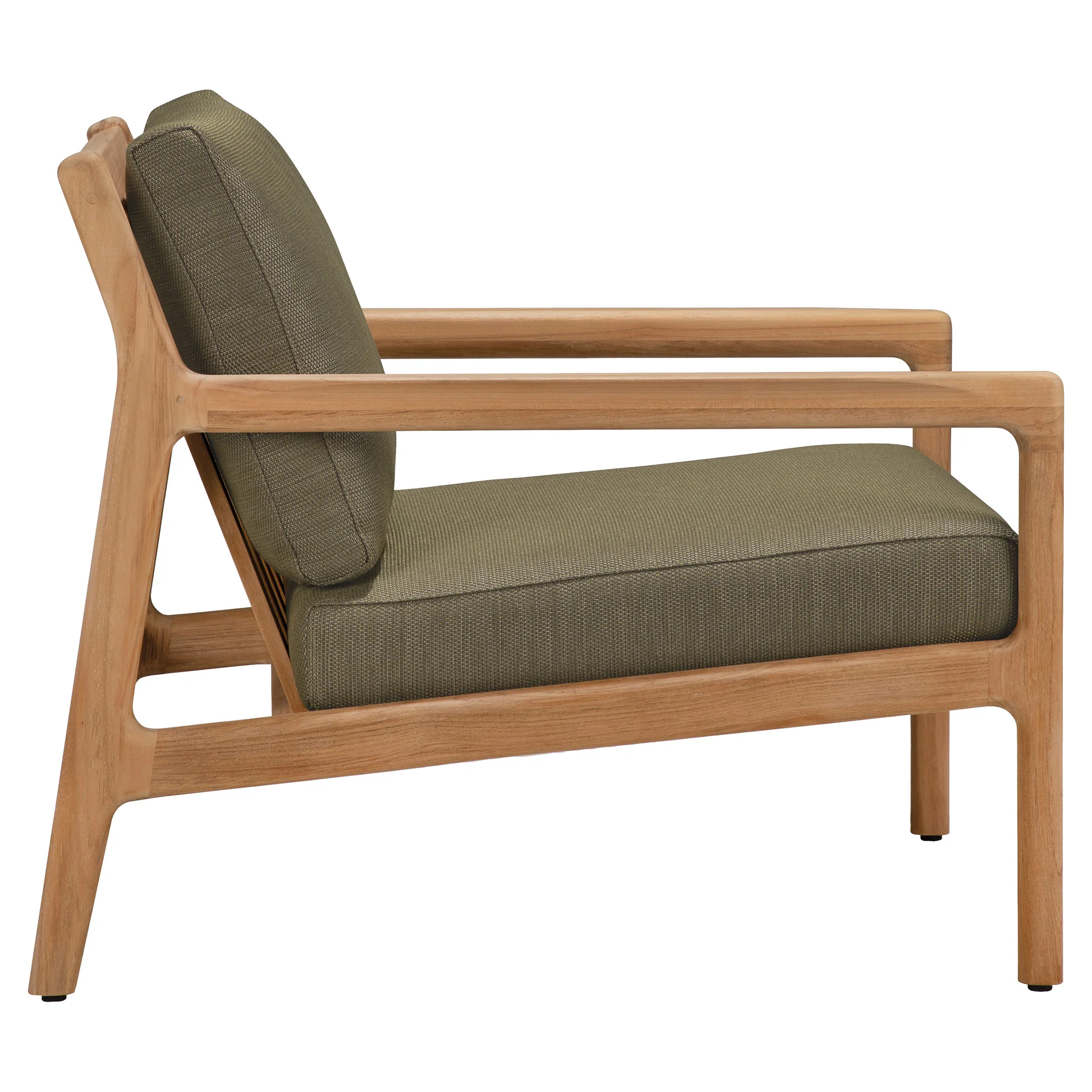 Jack Outdoor Lounge Chair - Teak, Green - Image 3