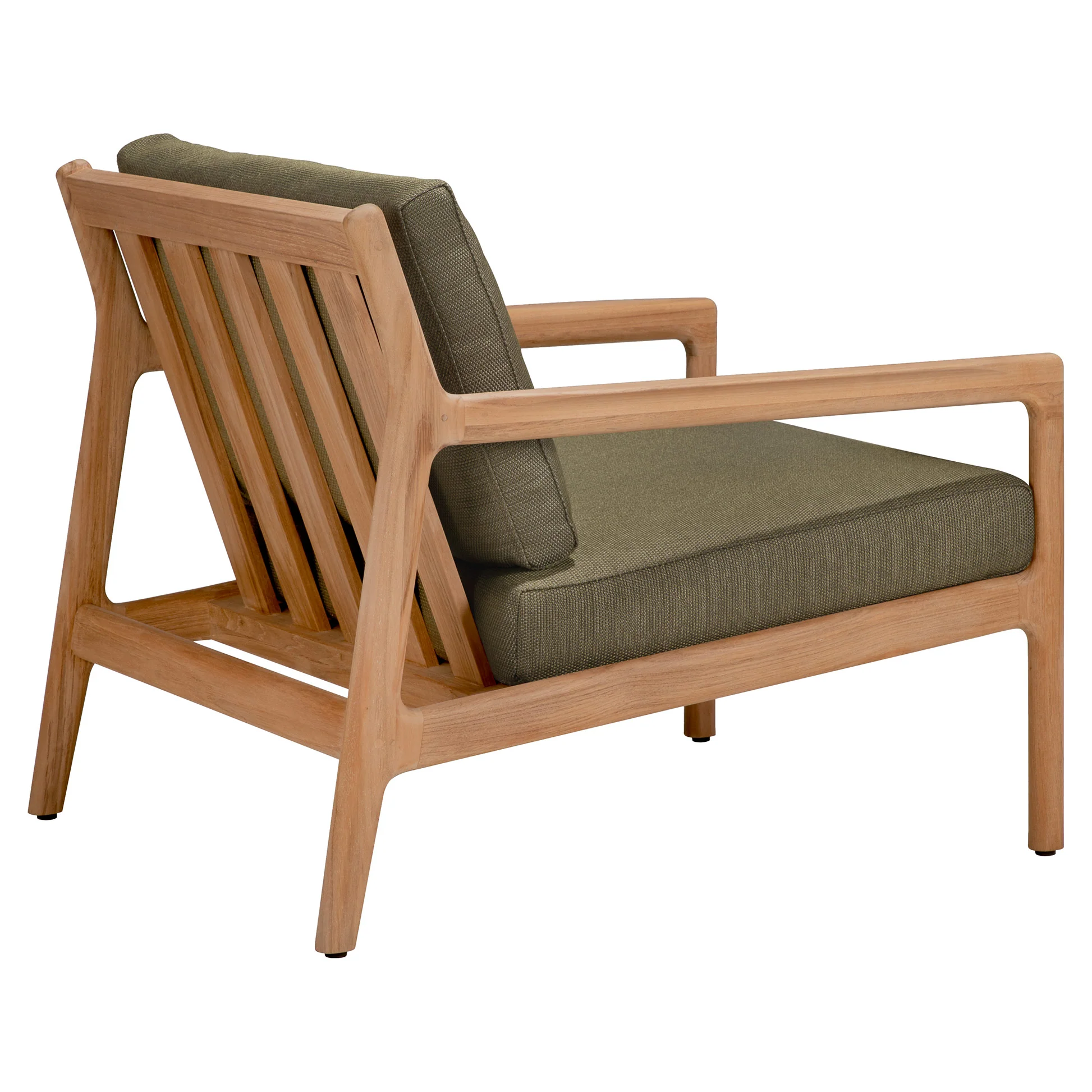 Jack Outdoor Lounge Chair - Teak, Green - Image 4