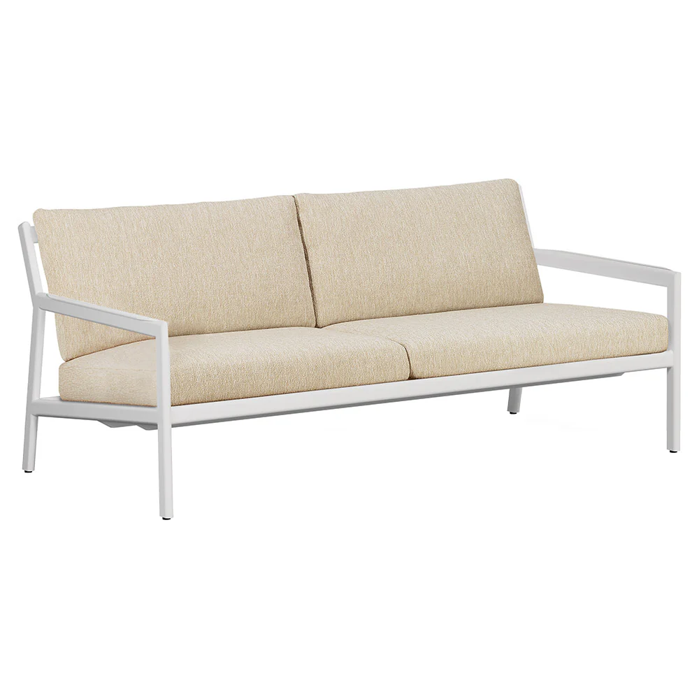 Jack Outdoor 2 Seater Sofa - Aluminum, Natural