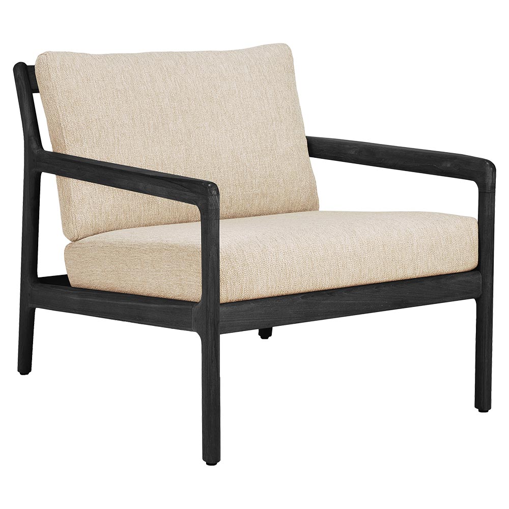 Jack Outdoor Lounge Chair - Black Teak, Natural