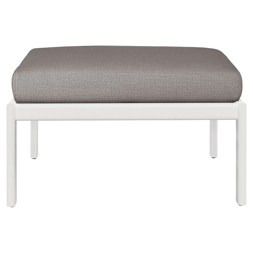 Jack Outdoor Footstool - Aluminum, Mocha