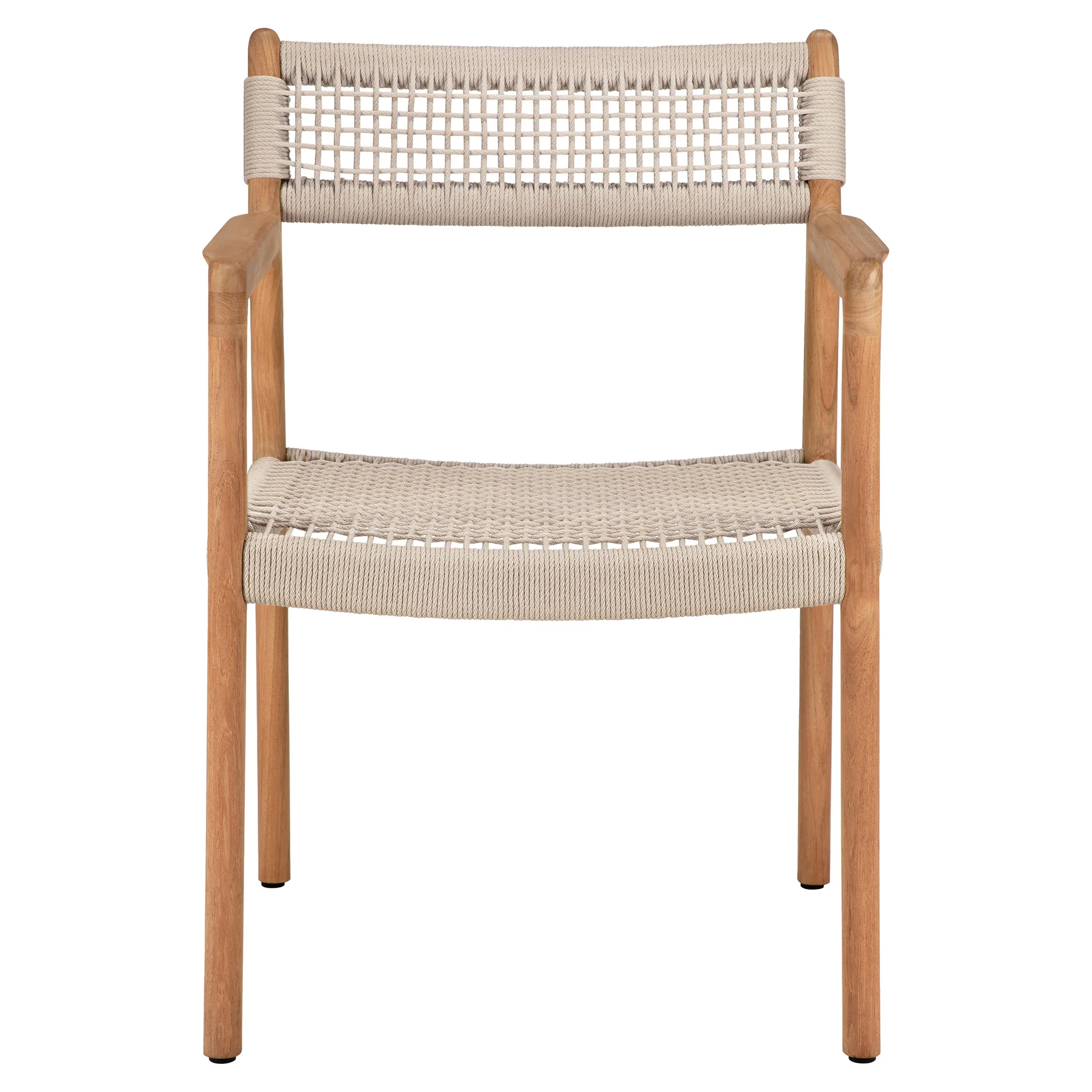 Jack Woven Outdoor Dining Chair With Armrest - Image 2