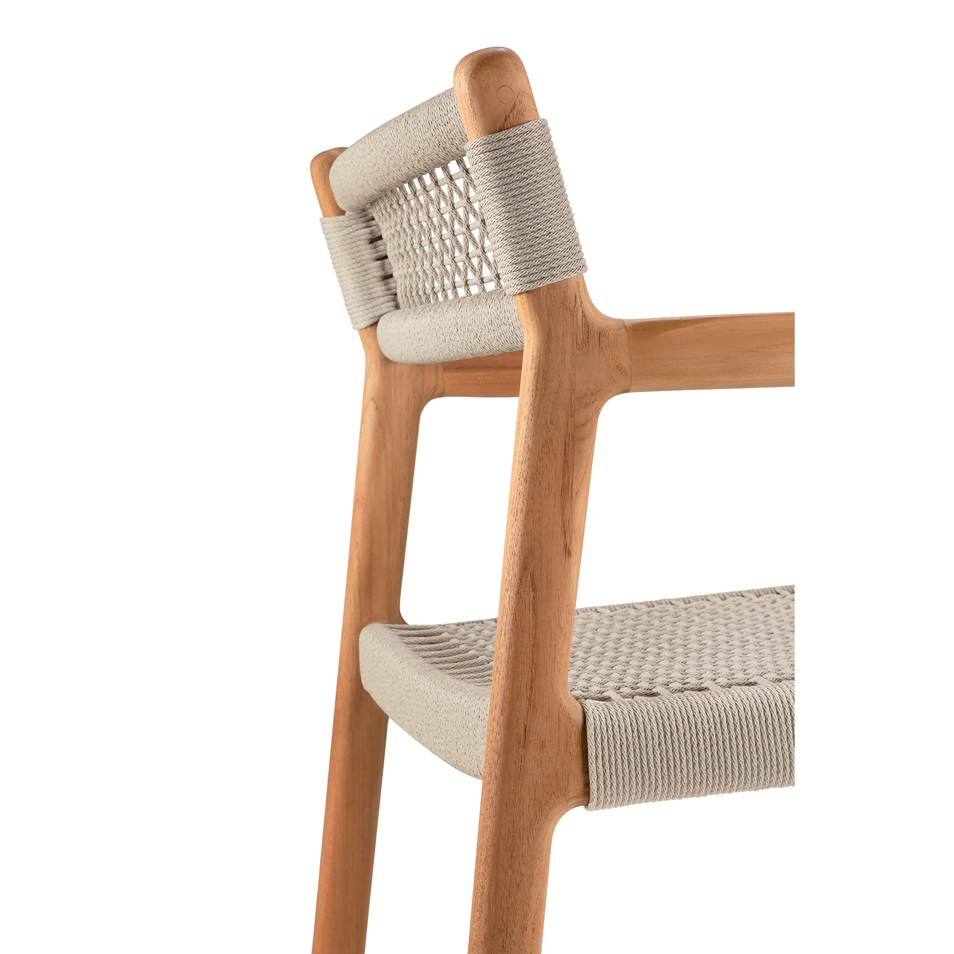 Jack Woven Outdoor Dining Chair With Armrest - Image 5