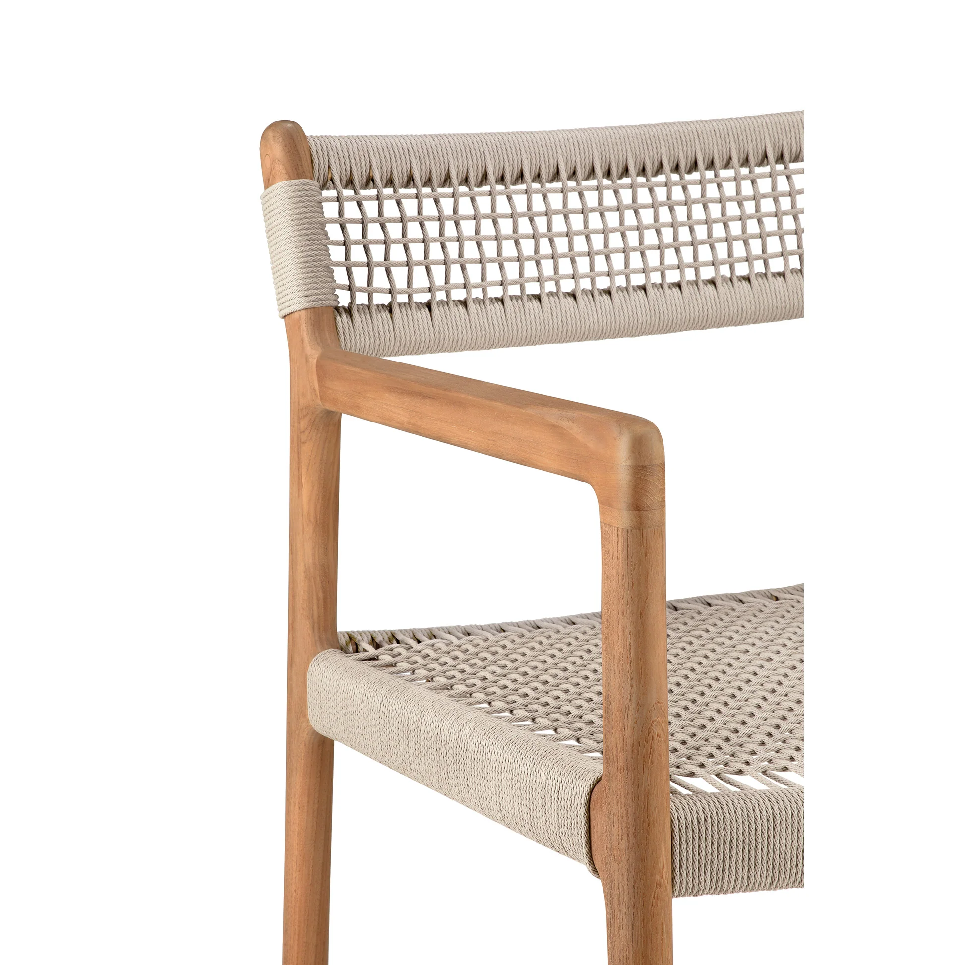 Jack Woven Outdoor Dining Chair With Armrest - Image 6