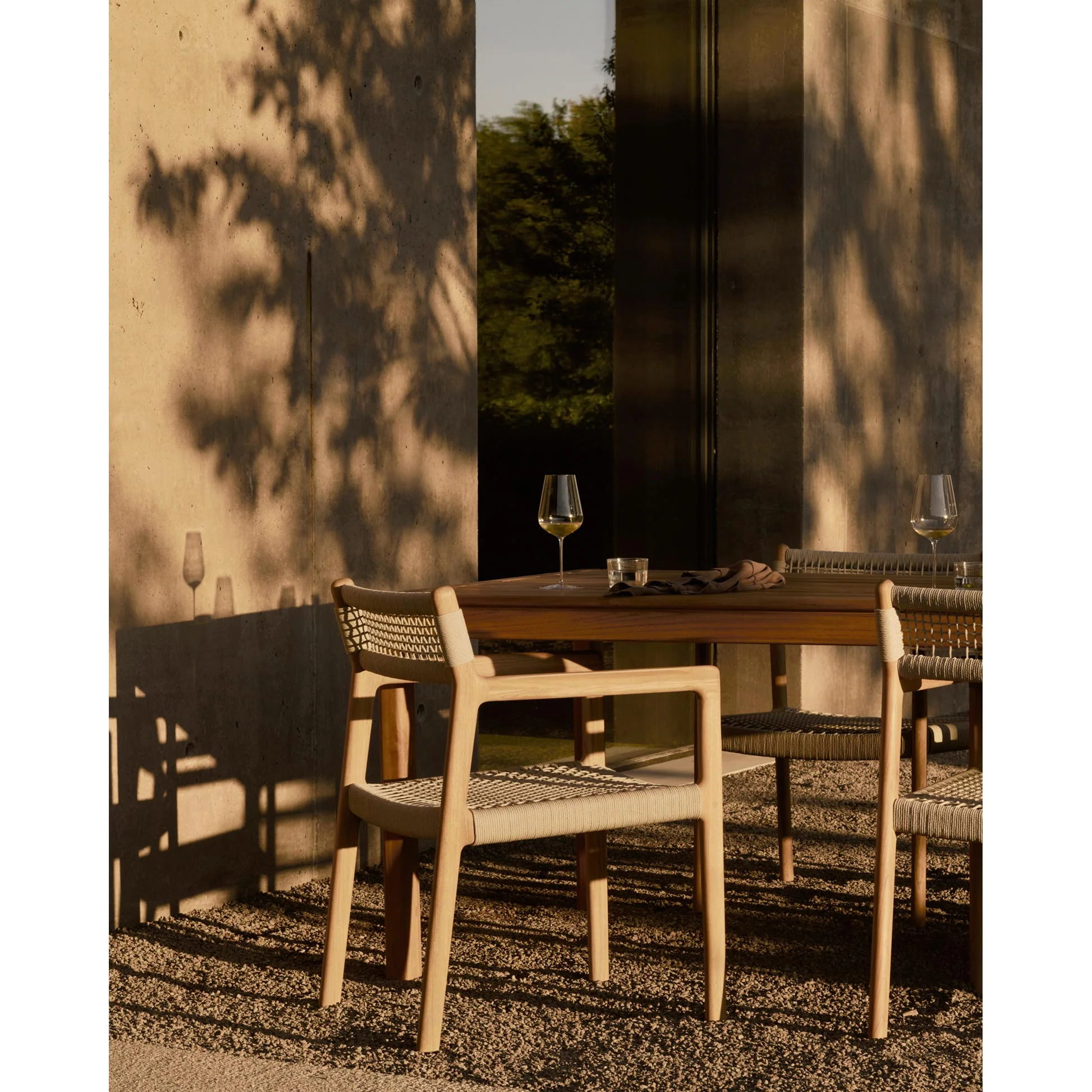 Jack Woven Outdoor Dining Chair With Armrest - Image 8