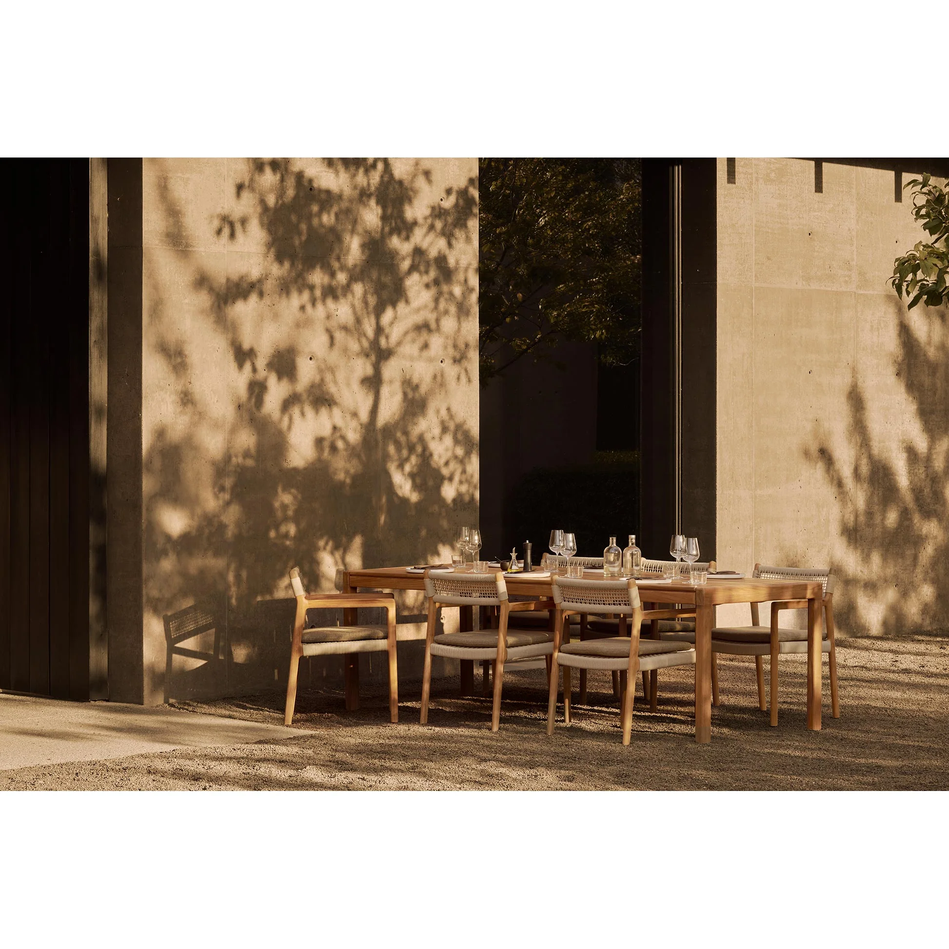 Jack Woven Outdoor Dining Chair With Armrest - Silt Cushion - Image 7