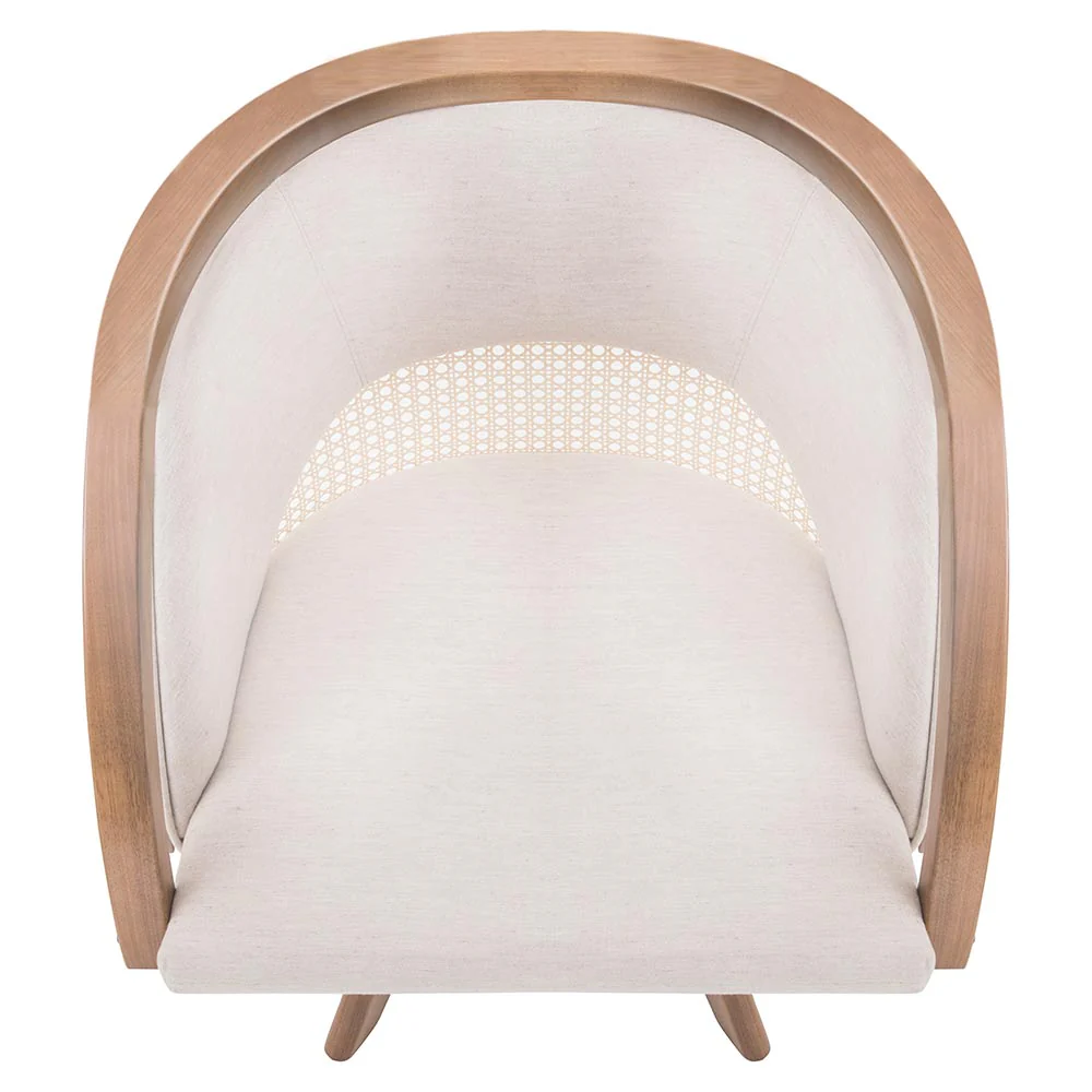 Jasmin Swivel Armchair - Natural Straw Back - Image 4