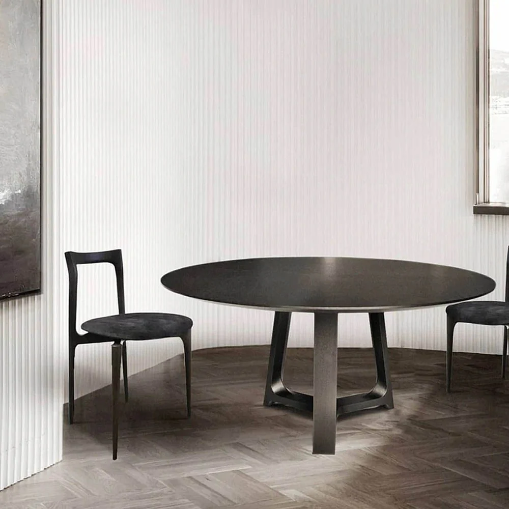 Jasper Dining Table - Marble Top, Wood Base - Image 5
