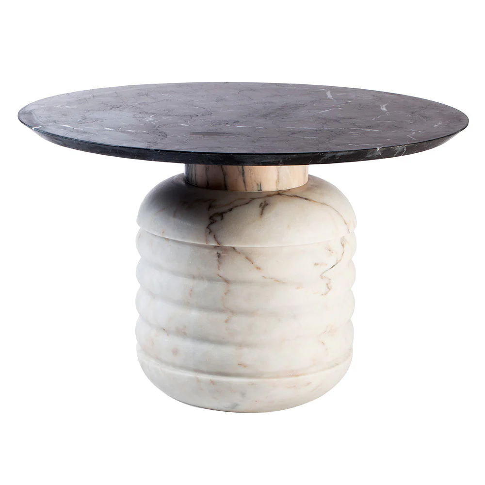 Jean Marble Round Side Table - Low