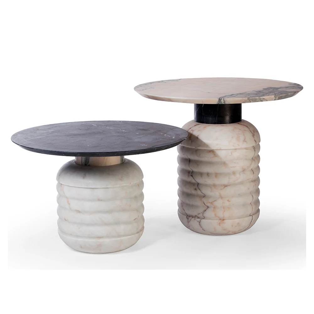 Jean Marble Round Side Table - Low - Image 2
