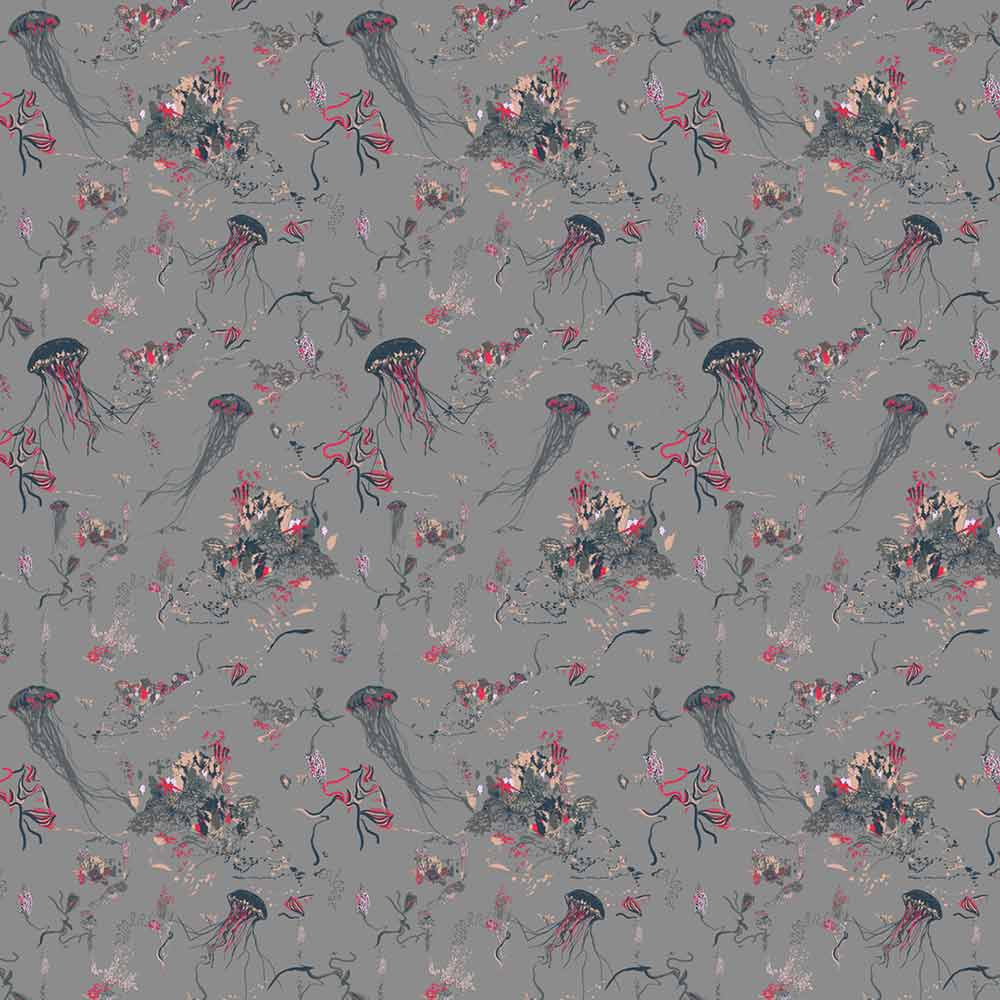 Jellyfish Wallpaper - Gray