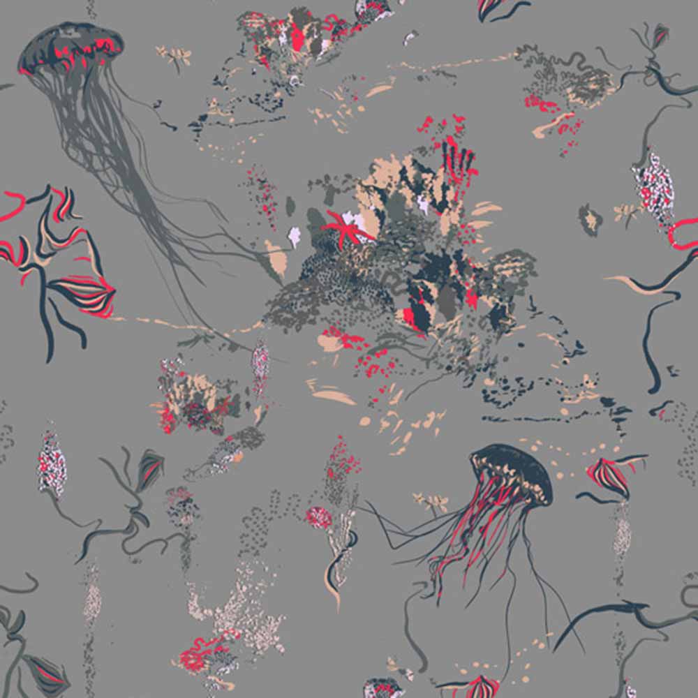 Jellyfish Wallpaper - Gray - Image 2