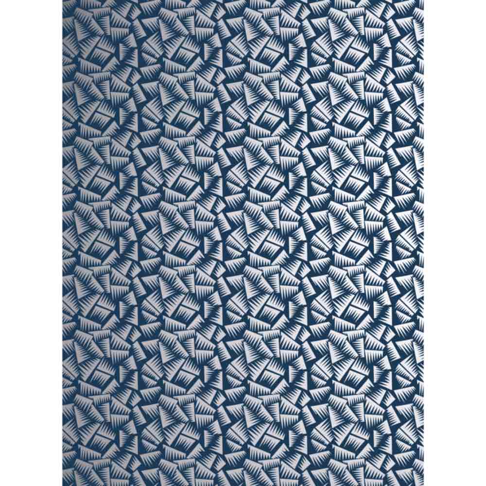 Jer Wallpaper - Silver, Navy Blue