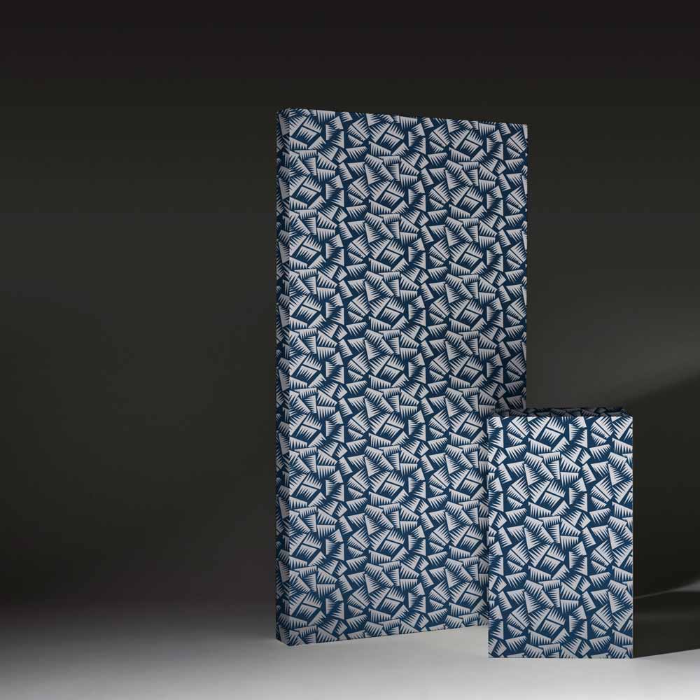 Jer Wallpaper - Silver, Navy Blue - Image 2