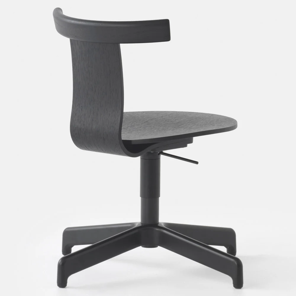 Jiro Swivel Chair - Black, Black Base - Image 2