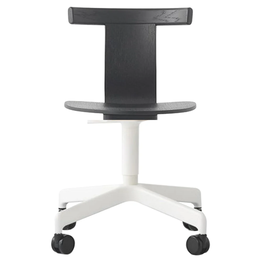 Jiro Swivel Chair - Black, White Base - Image 2