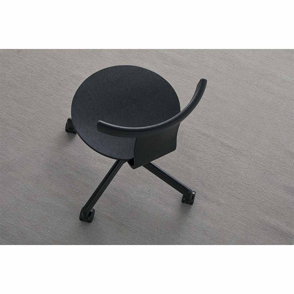 Jiro Swivel Chair - Black, White Base - Image 3