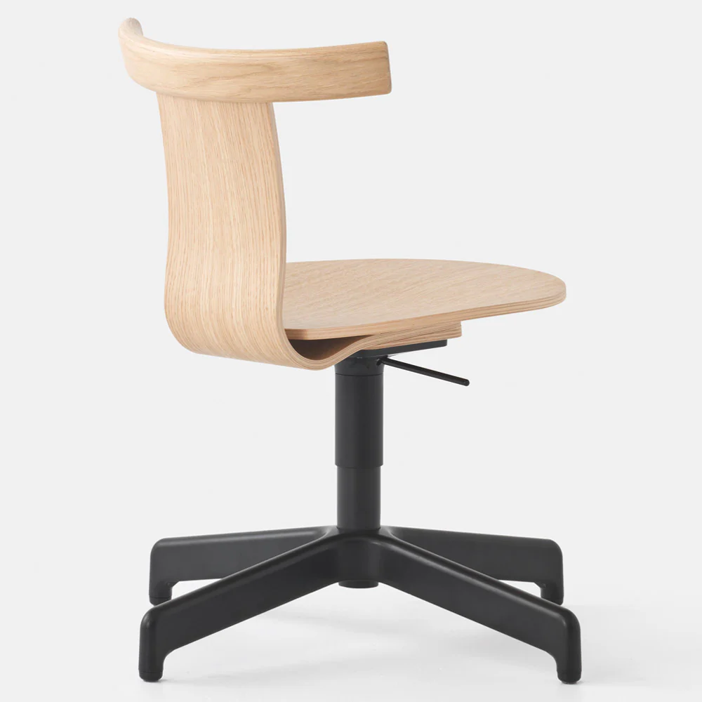 Jiro Swivel Chair - Natural, Black Base - Image 3