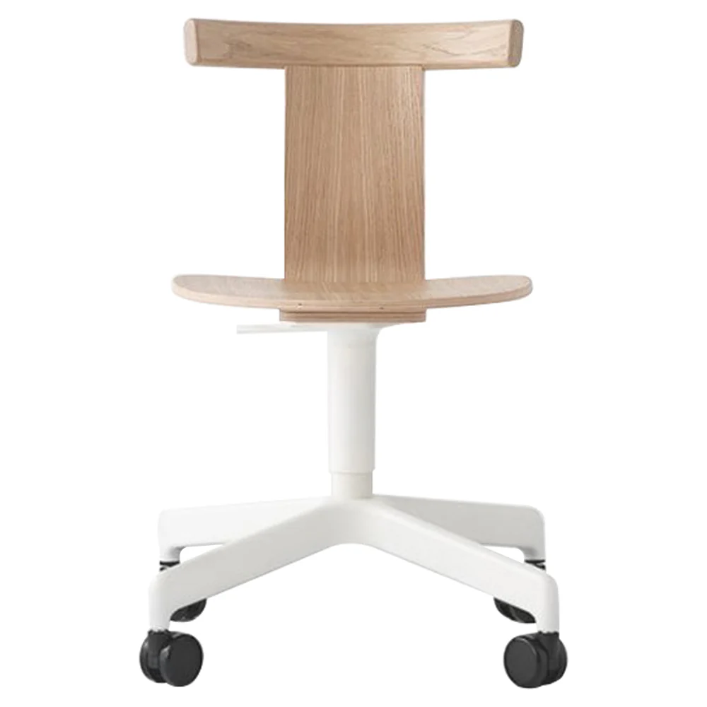 Jiro Swivel Chair - Natural, White Base - Image 2