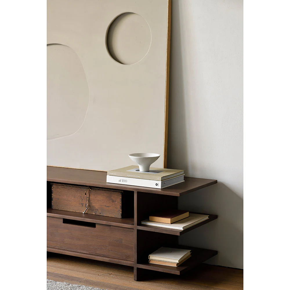Kabuki TV Media Cabinet - Teak Brown - Image 10
