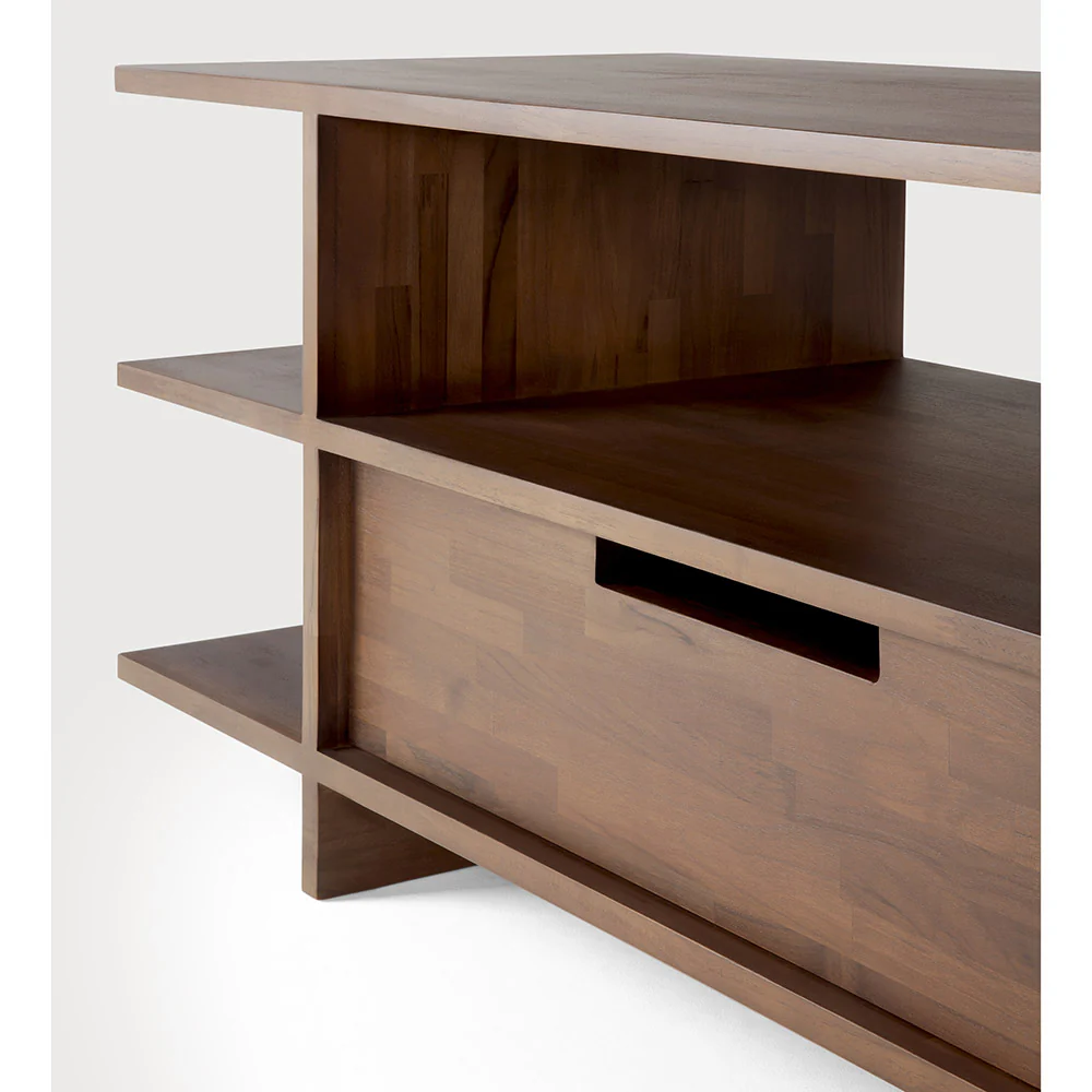 Kabuki TV Media Cabinet - Teak Brown - Image 4