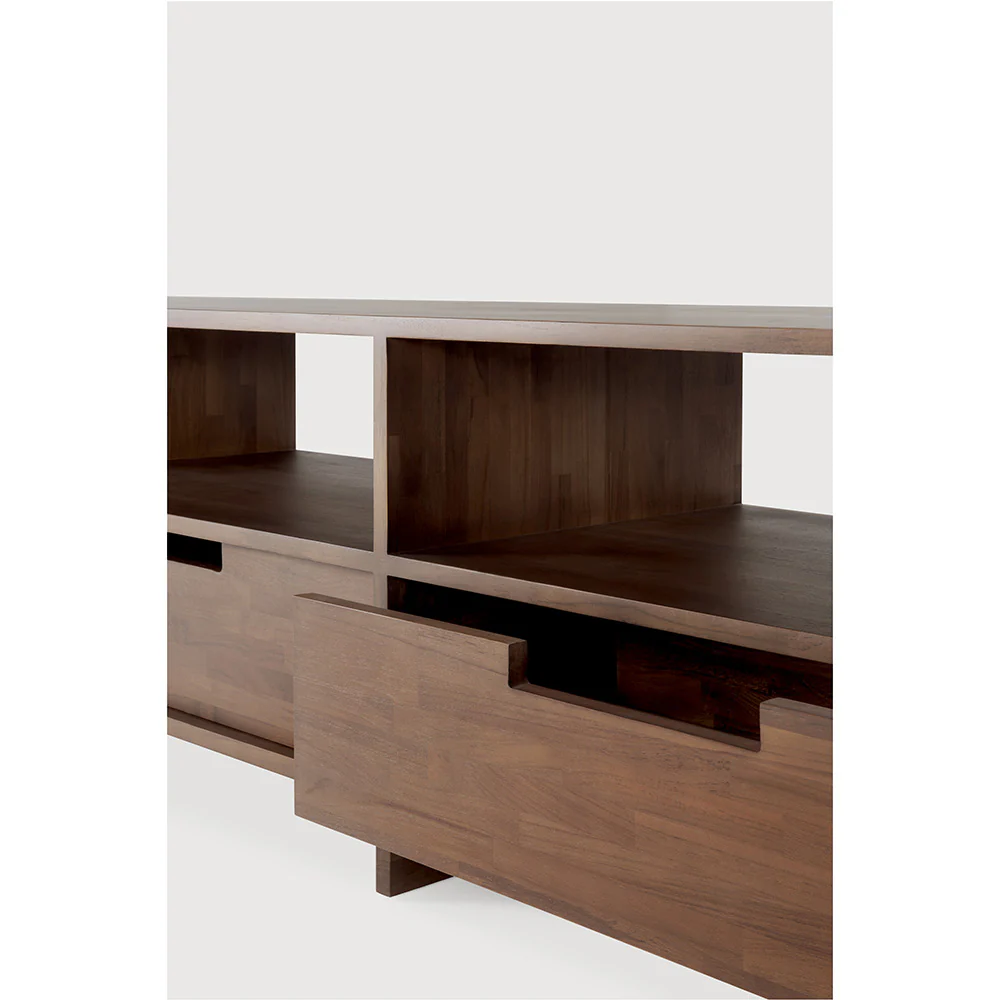 Kabuki TV Media Cabinet - Teak Brown - Image 6