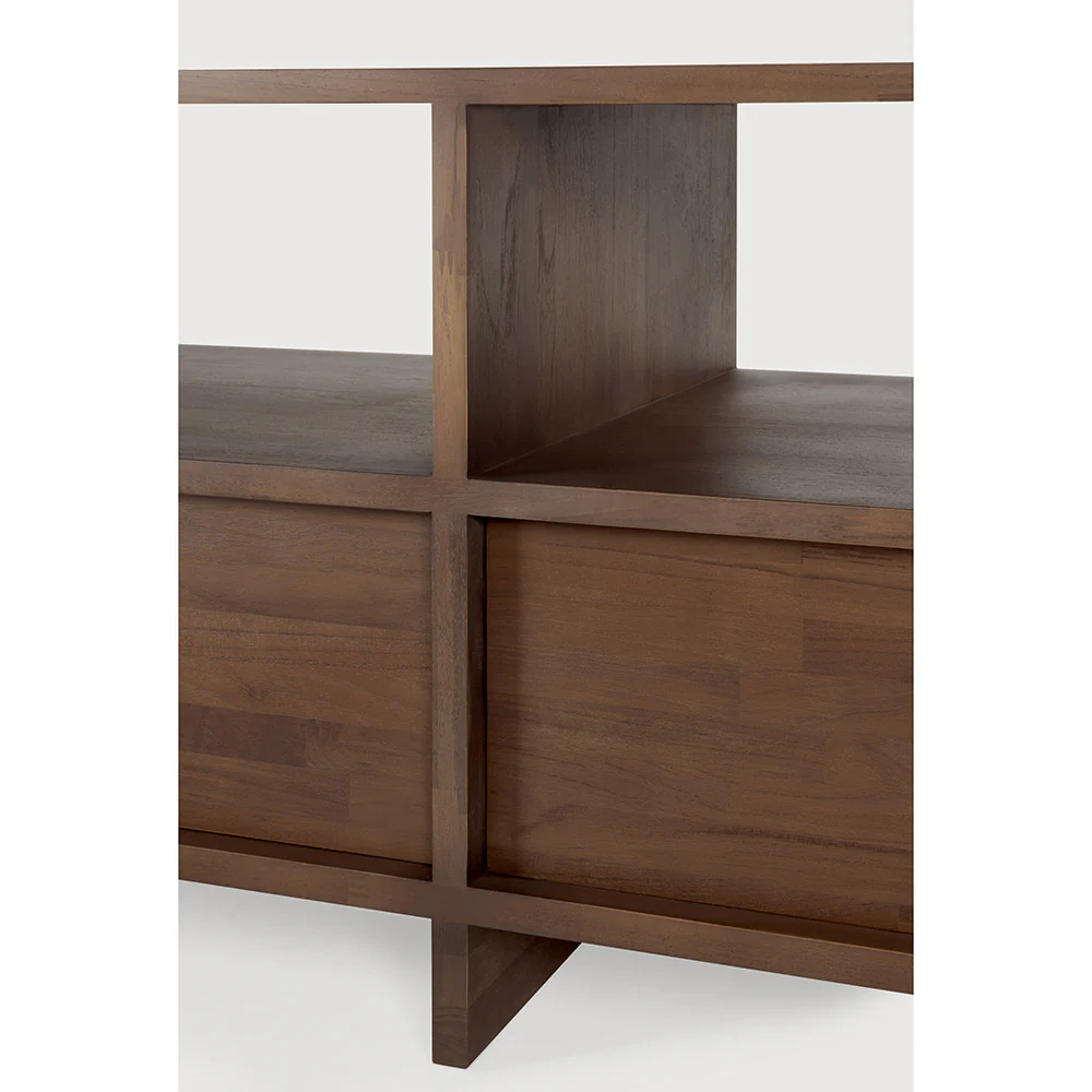 Kabuki TV Media Cabinet - Teak Brown - Image 7