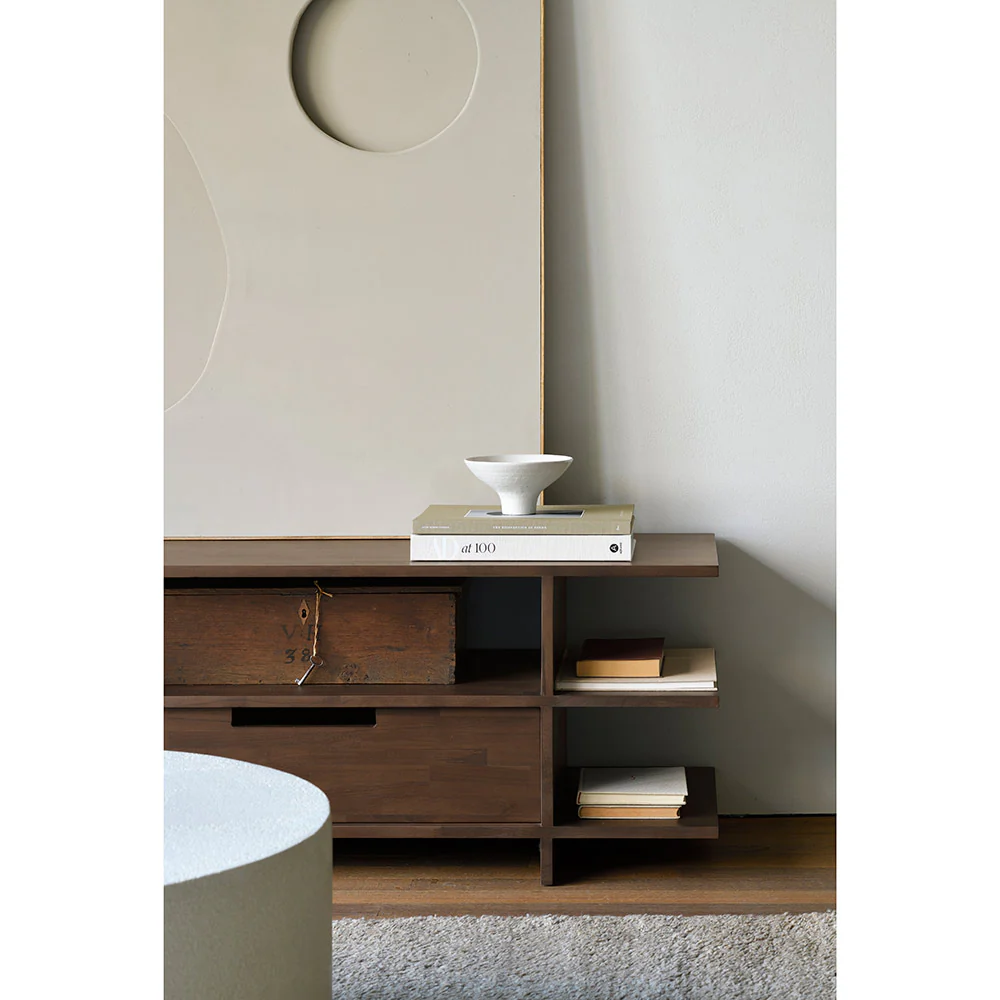Kabuki TV Media Cabinet - Teak Brown - Image 9