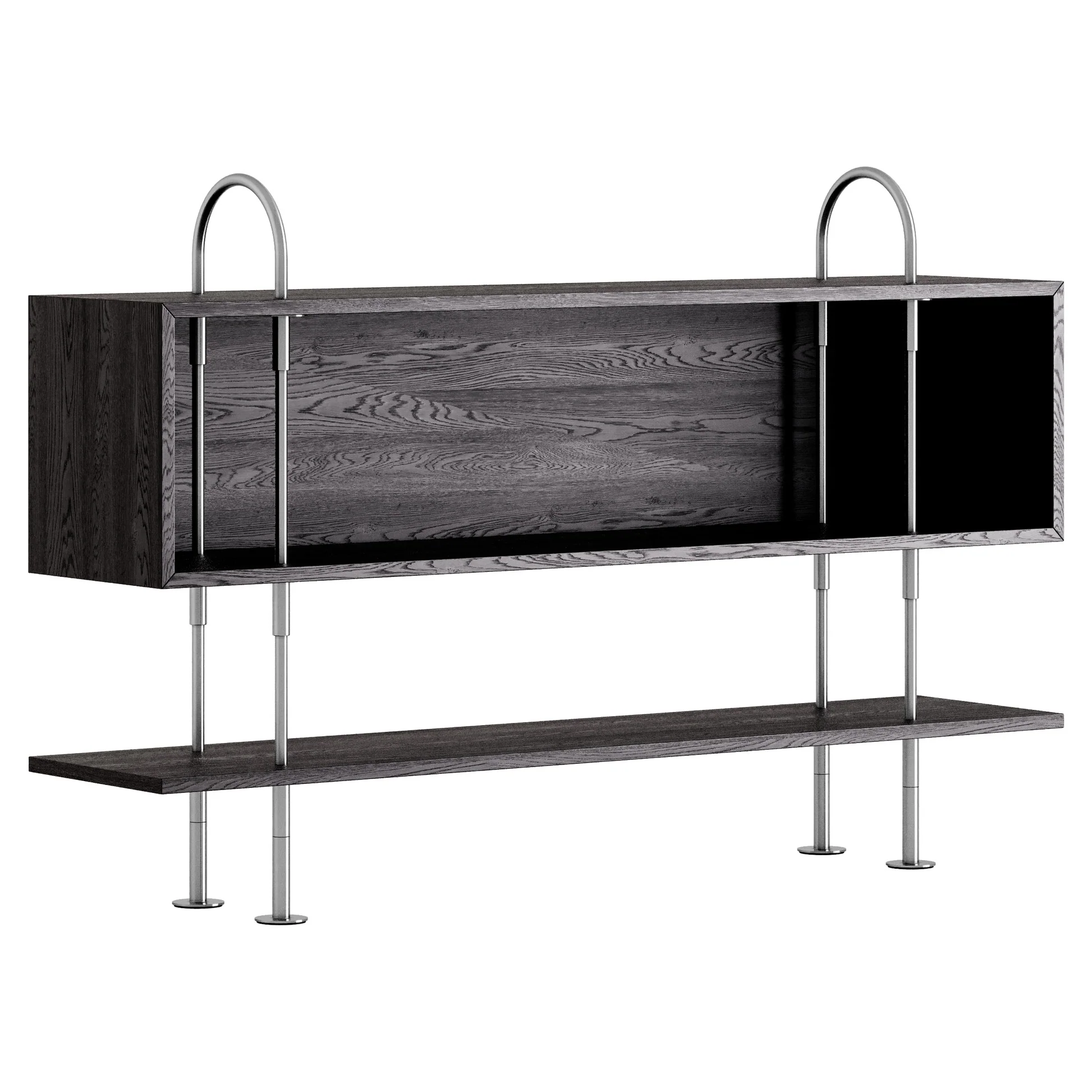Keen Shelving System 2x1 With Box - 63", Brown Black Ash - Image 4