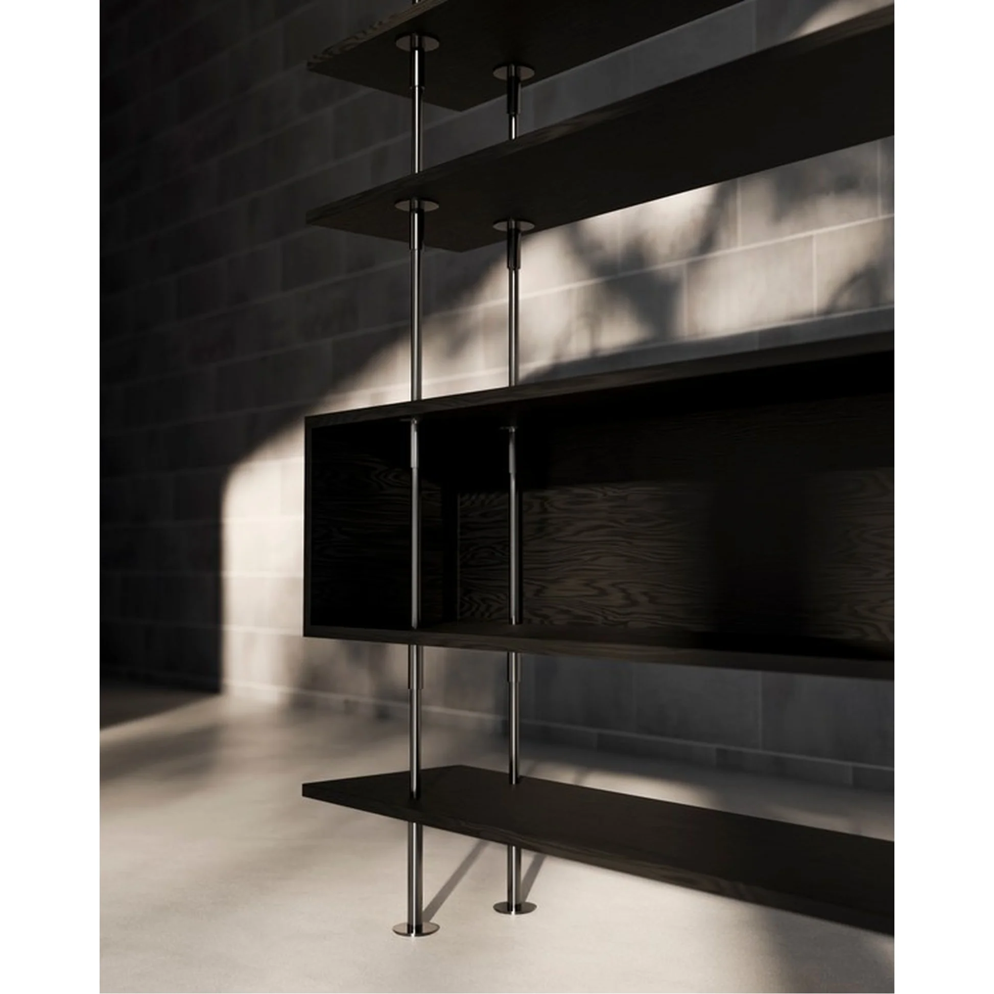 Keen Shelving System 2x4 With Box - 63", Brown Black Ash - Image 6