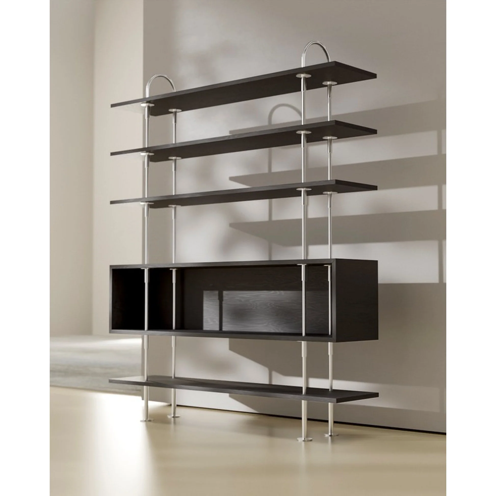 Keen Shelving System 2x4 With Box - 63", Brown Black Ash - Image 8