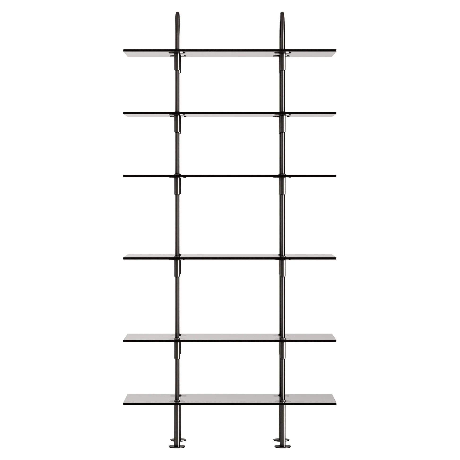 Keen Shelving System 2x6 - 37", Smoke Tempered Glass