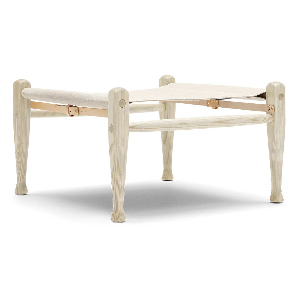KK97170 Footstool - Natural Canvas, Ash White Oil - Image 2