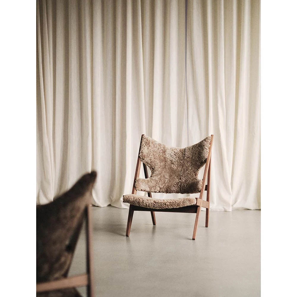 Knitting Lounge Chair - Walnut, Sheepskin Sahara - Image 4