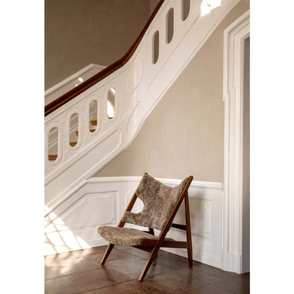 Knitting Lounge Chair - Walnut, Sheepskin Sahara - Image 5