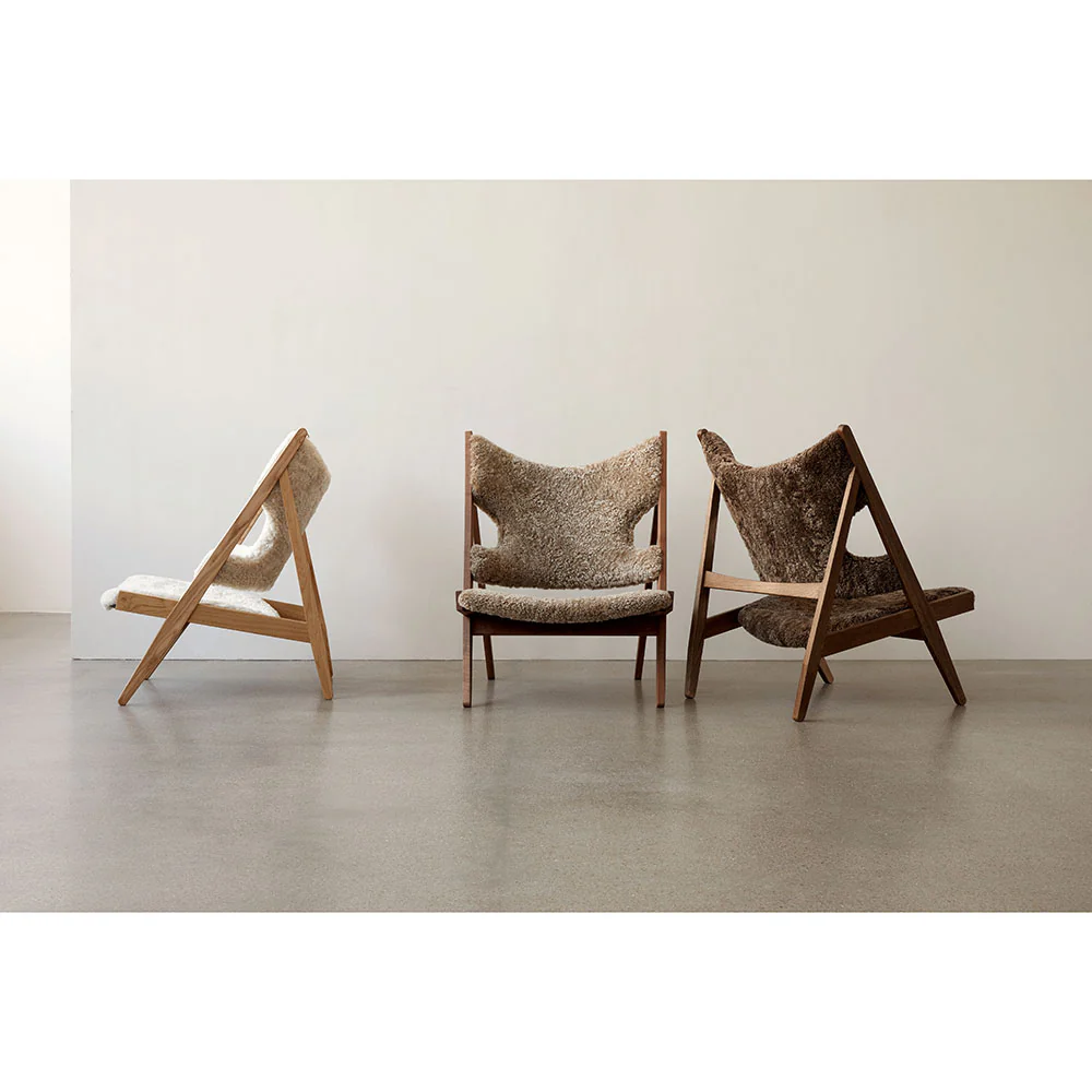Knitting Lounge Chair - Walnut, Sheepskin Sahara - Image 8