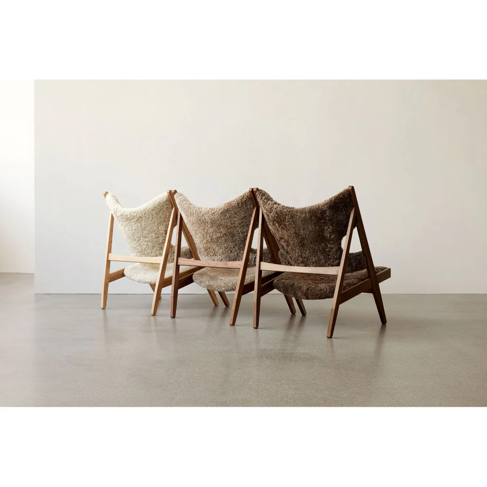 Knitting Lounge Chair - Walnut, Sheepskin Sahara - Image 9