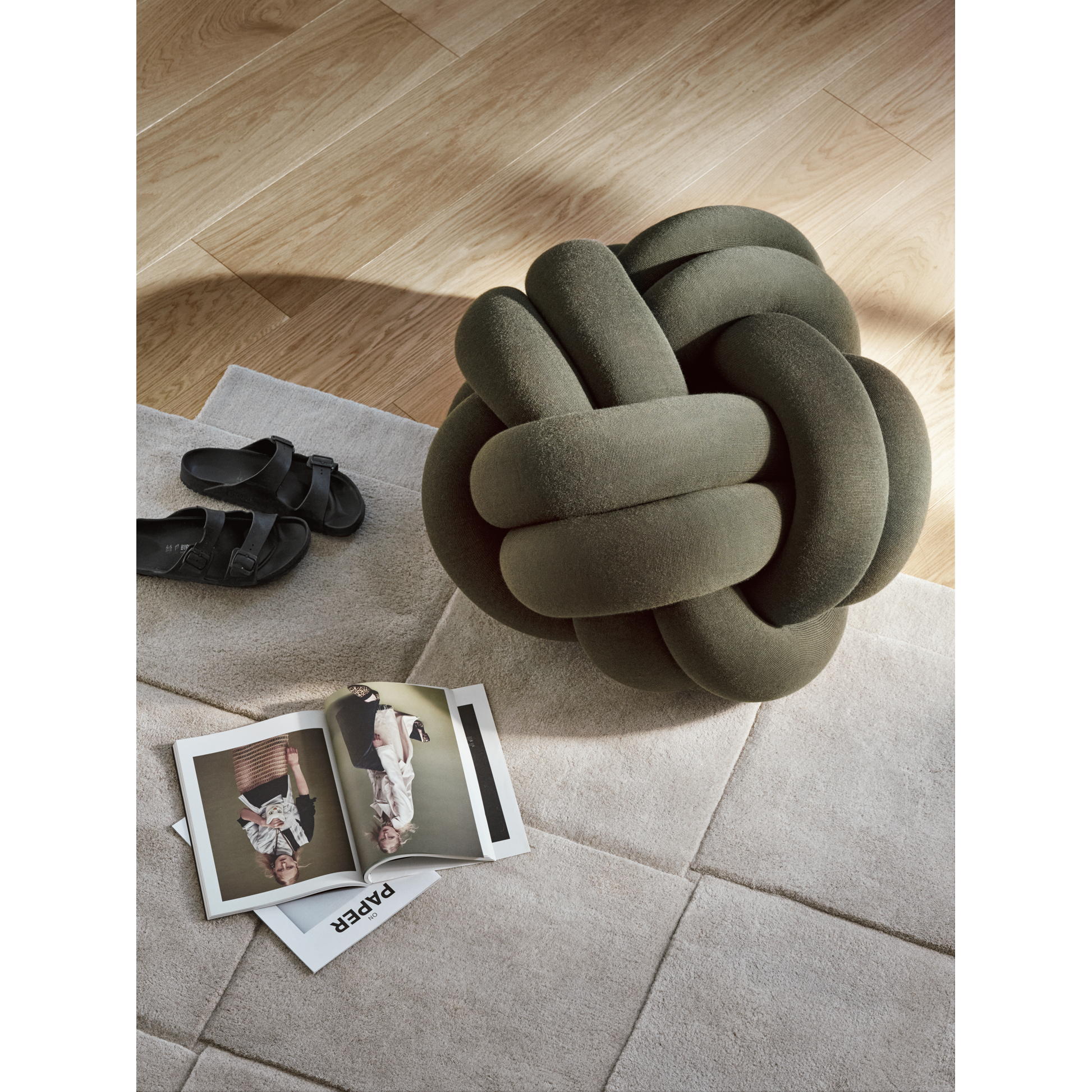 Knot Cushion XL - Forest Green - Image 4