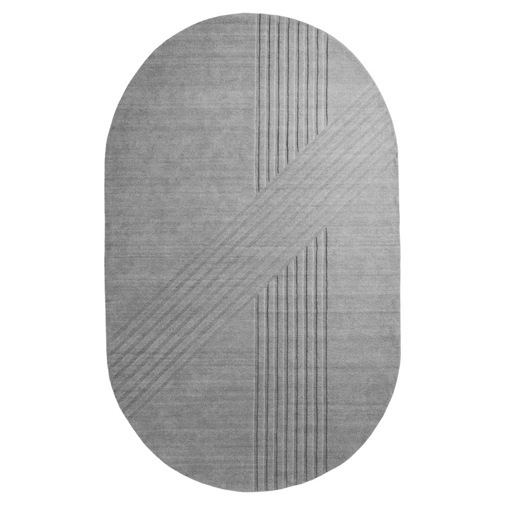 Kyoto Oval Rug - Gray
