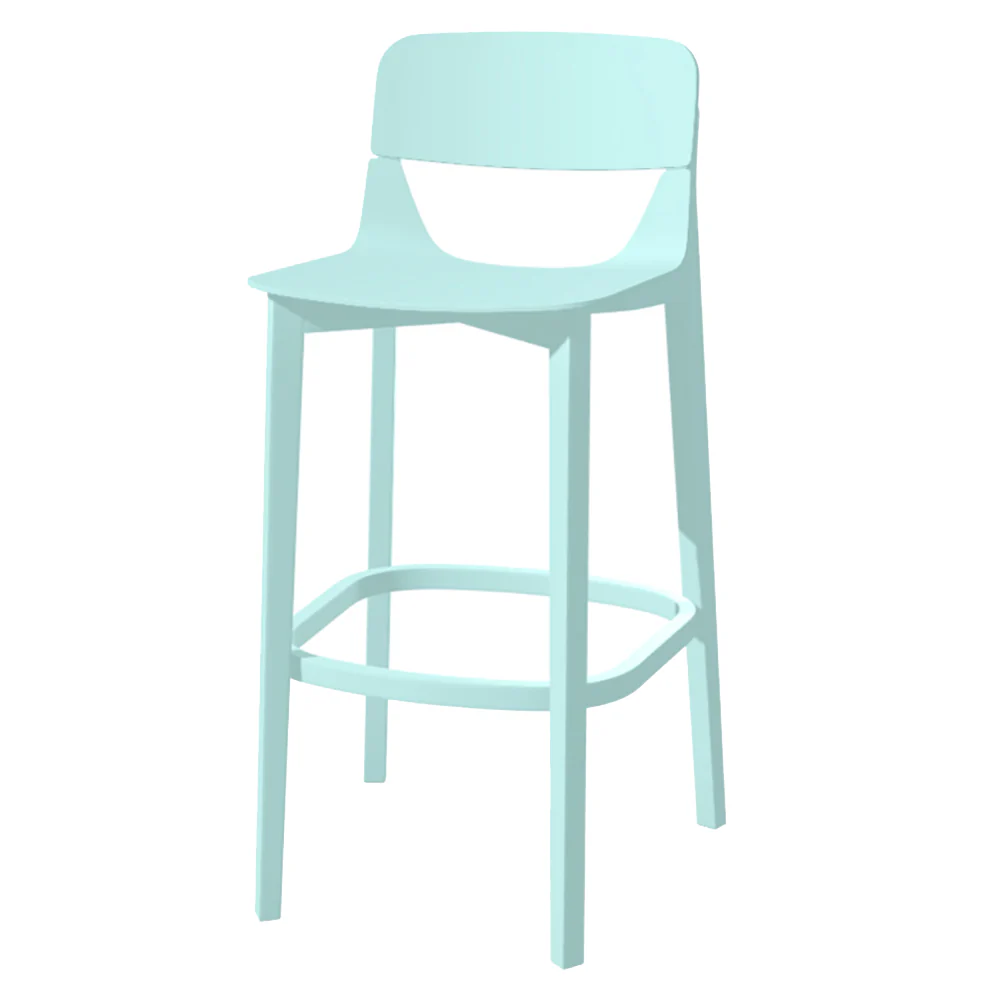 Leaf Barstool with Back Rest - Color