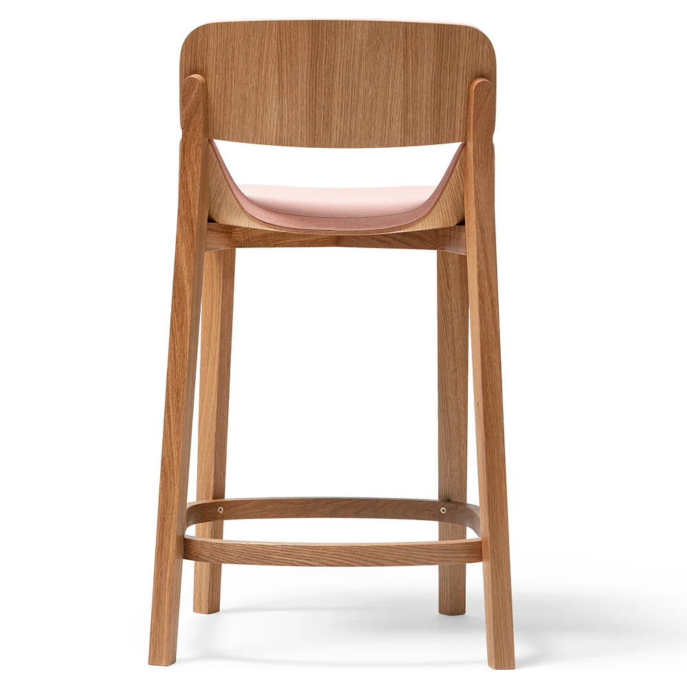 Leaf Barstool with Back Rest - Upholstered - Image 4
