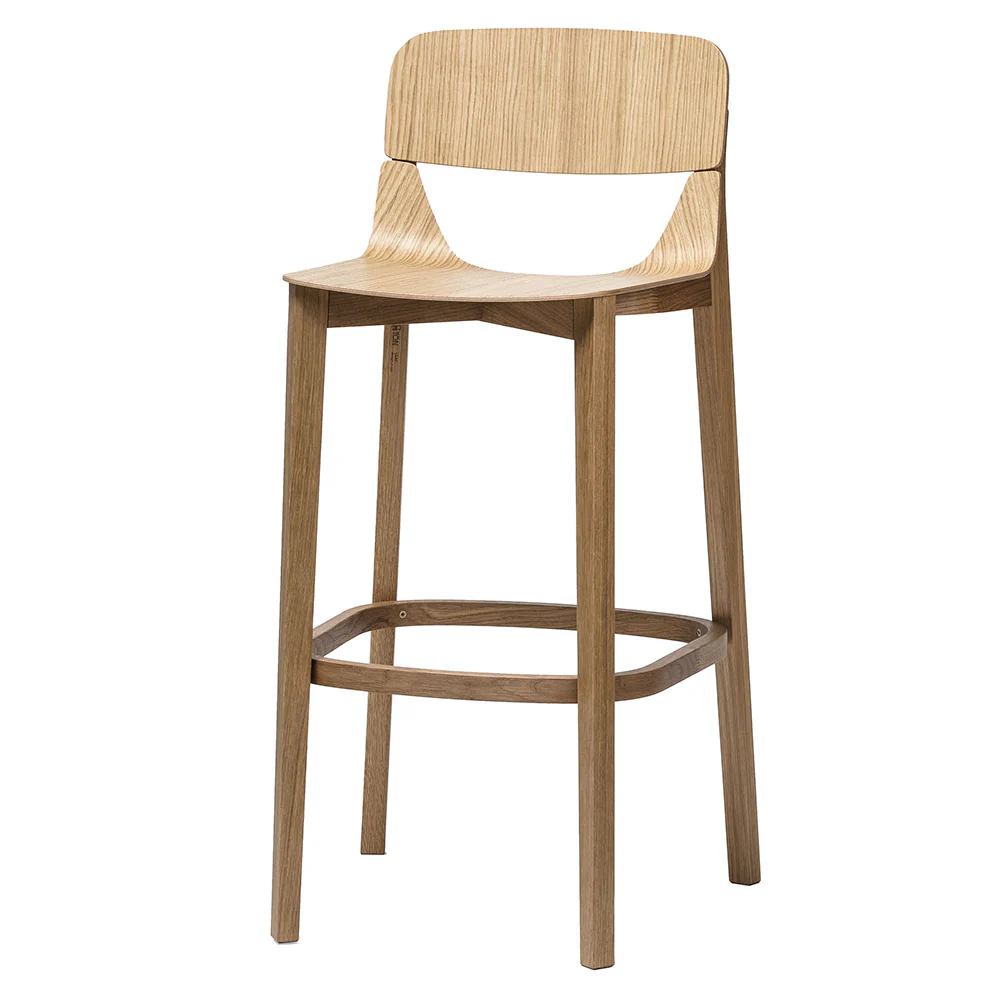 Leaf Barstool with Back Rest - Wood